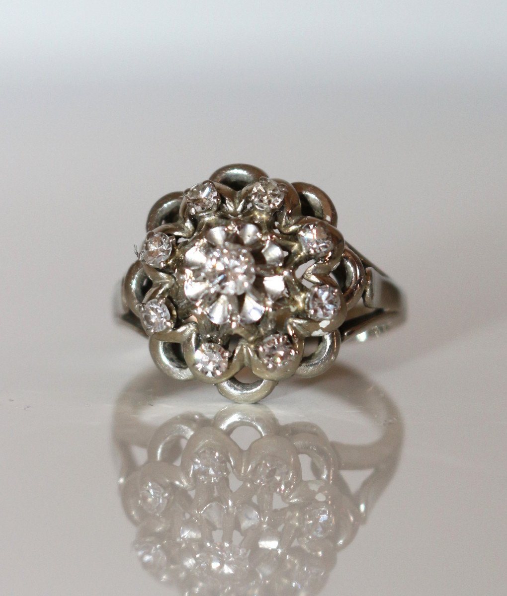 Diamond And Platinum Ring 1950-photo-2