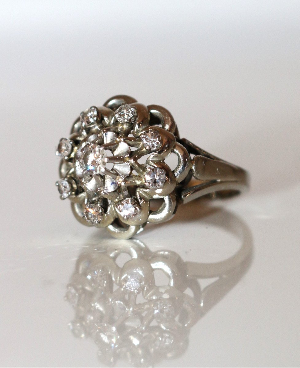 Diamond And Platinum Ring 1950-photo-3