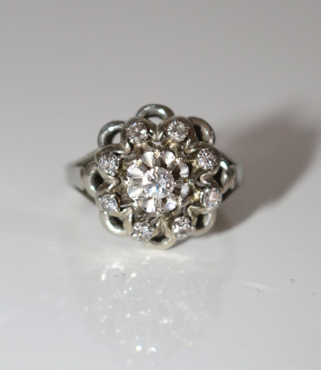 Diamond And Platinum Ring 1950-photo-5