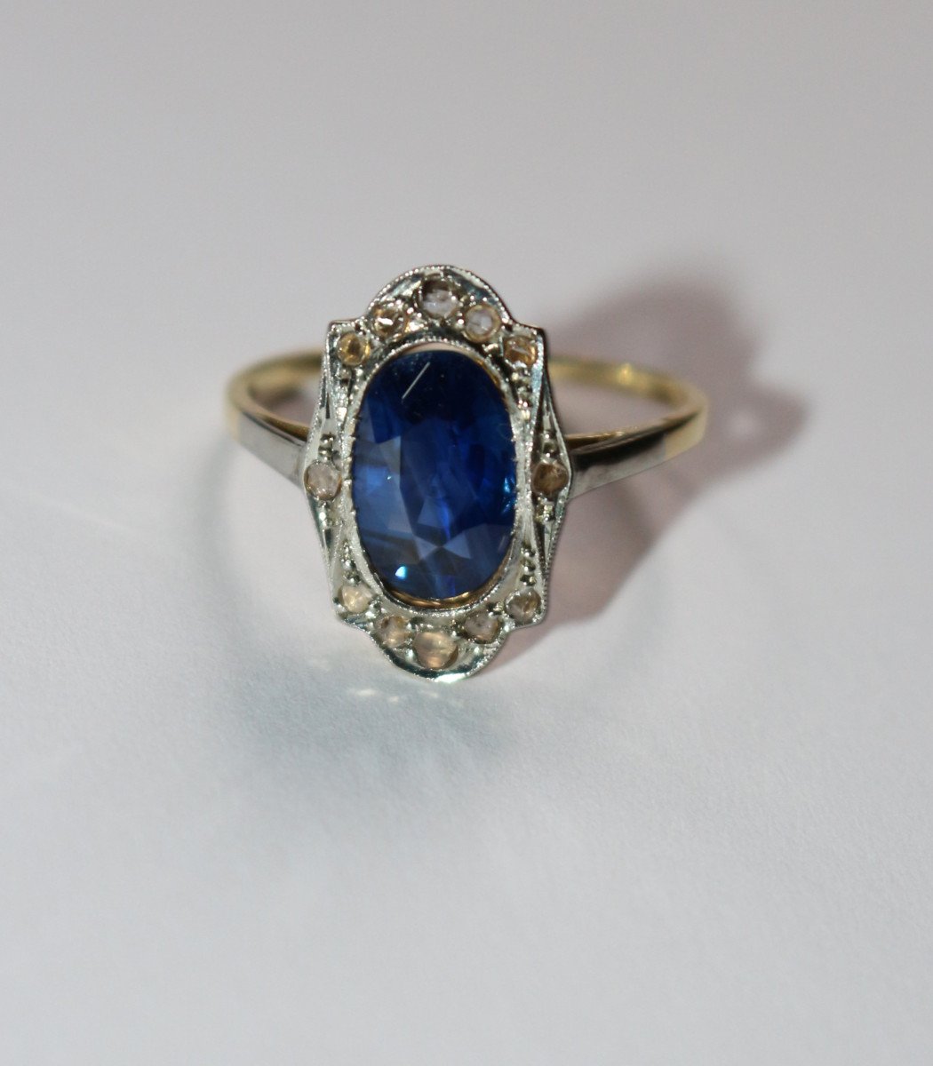 Belle Epoque Ring Unheated Natural Sapphire-photo-2