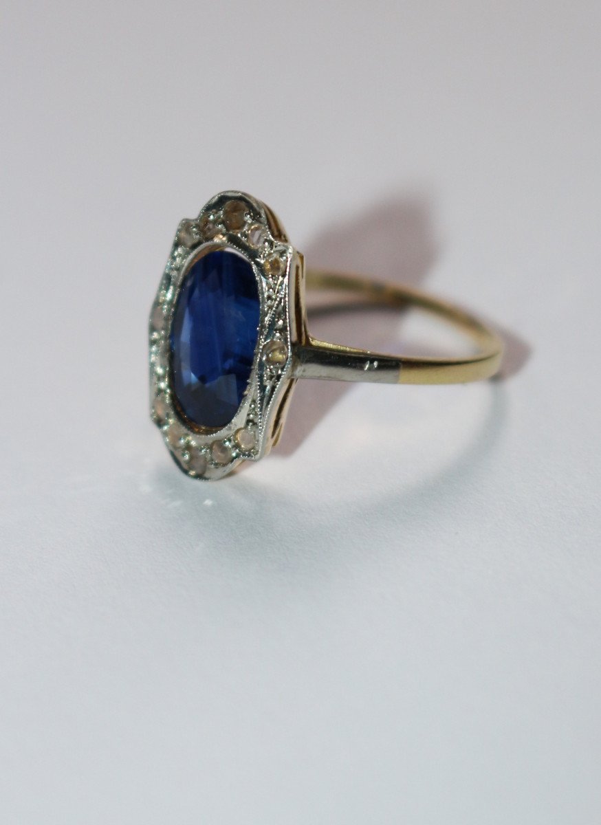 Belle Epoque Ring Unheated Natural Sapphire-photo-3