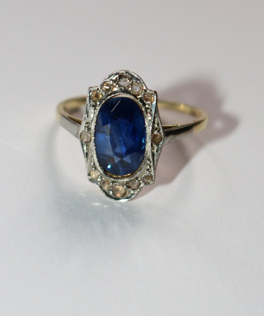 Belle Epoque Ring Unheated Natural Sapphire-photo-1