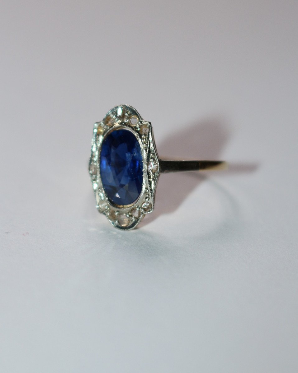 Belle Epoque Ring Unheated Natural Sapphire-photo-3