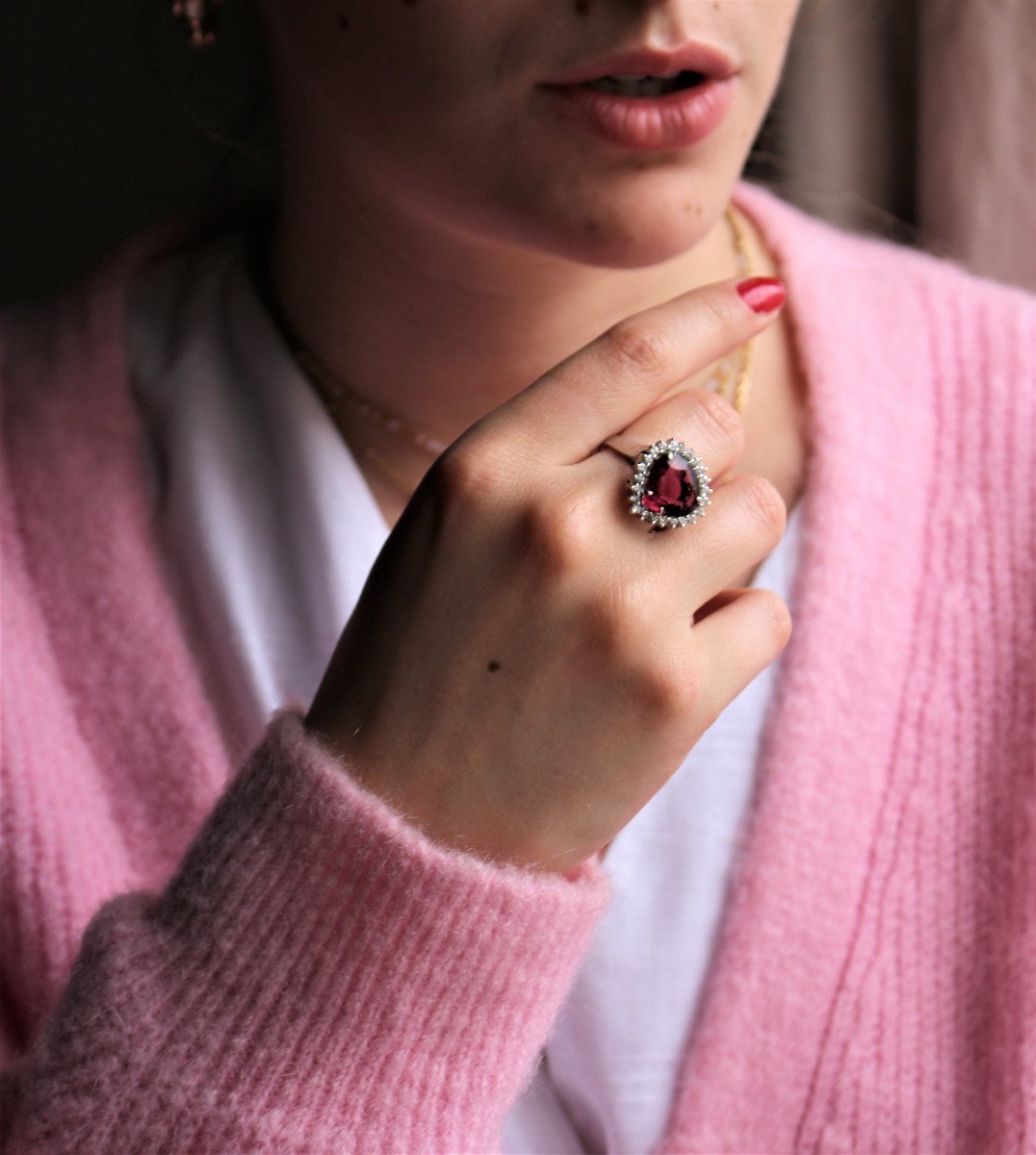 Bague Rubellite &amp; Diamants-photo-1