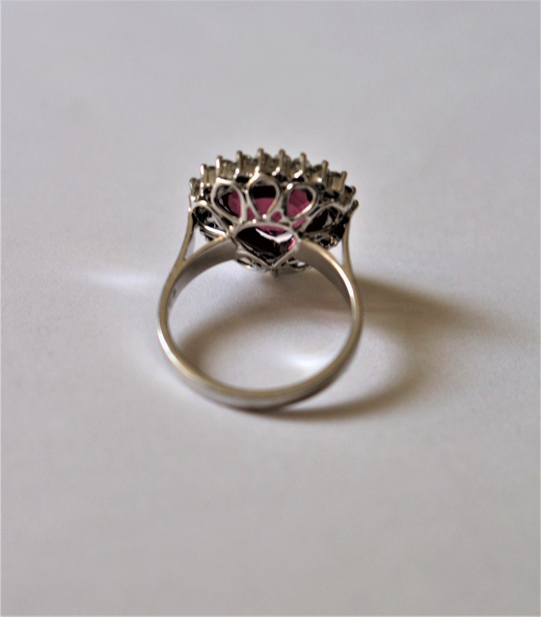 Bague Rubellite &amp; Diamants-photo-5