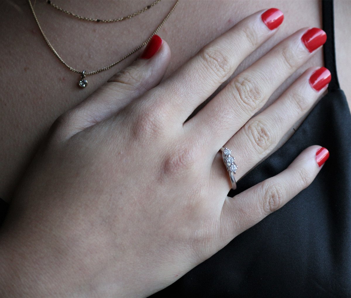 Bague Jarreti&egrave;re En Or Blanc-photo-6