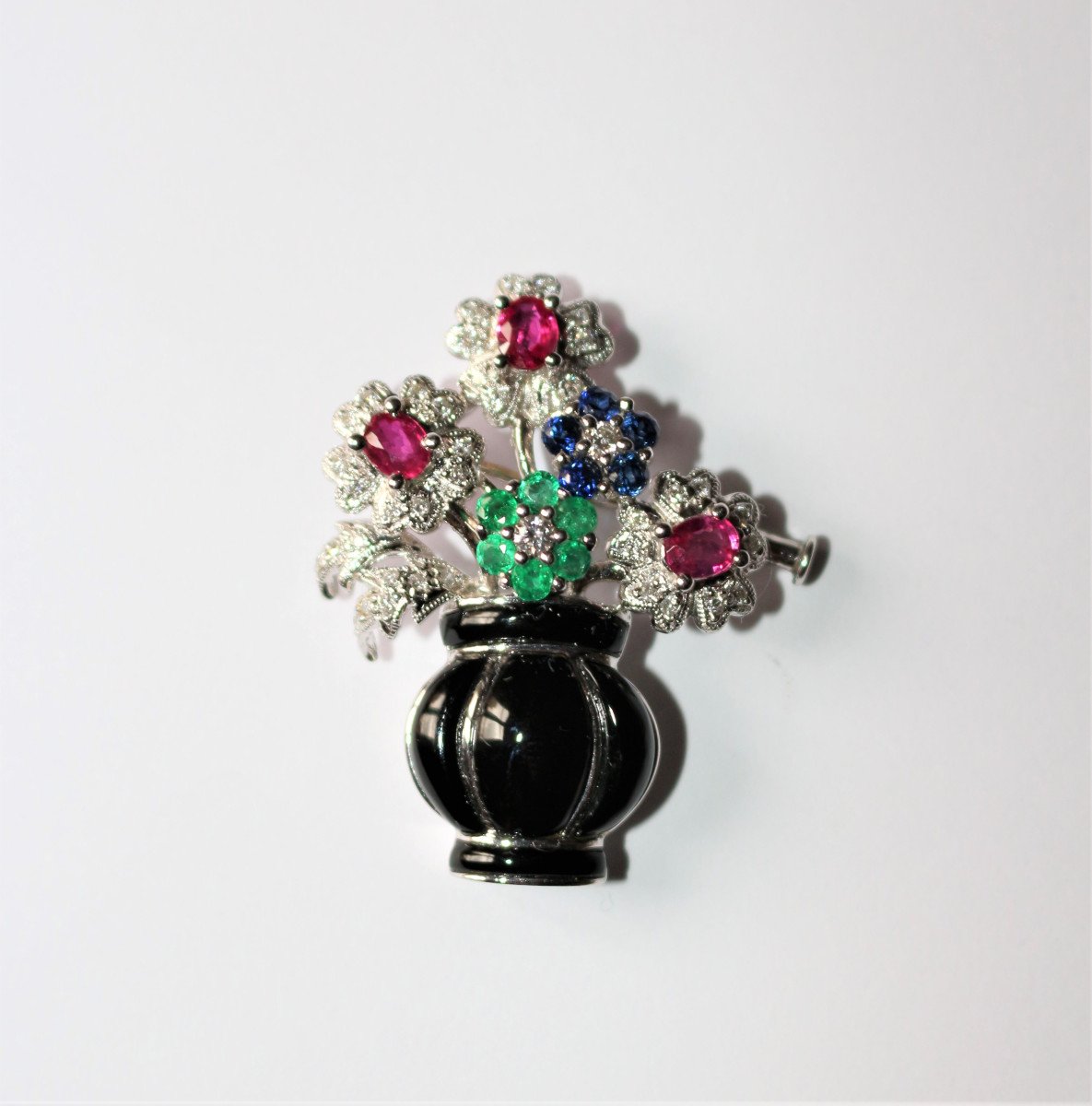 Broche-pendentif Panier De Fleurs-photo-4