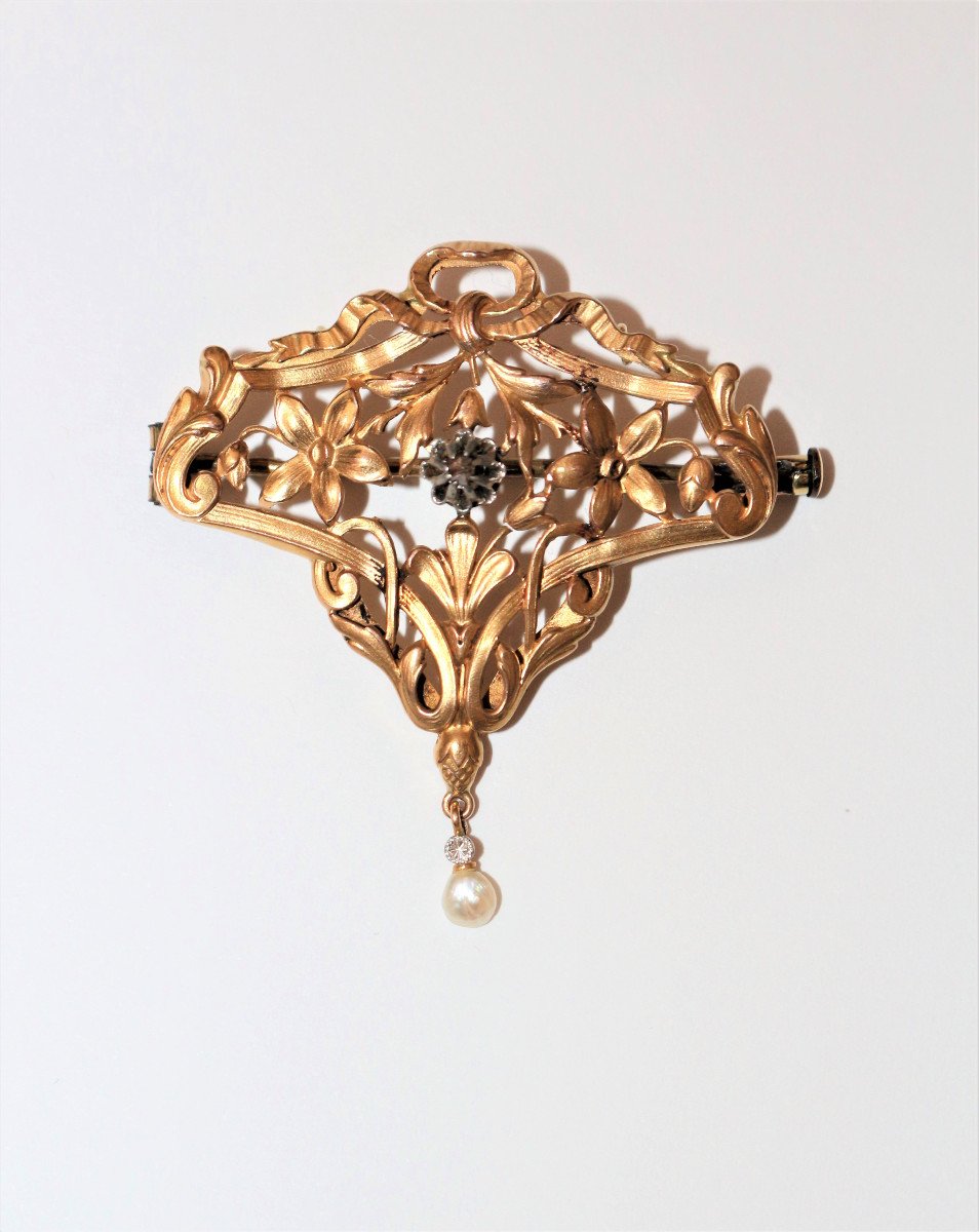 Broche Ou Pendentif d&#039;&eacute;poque Art Nouveau-photo-4