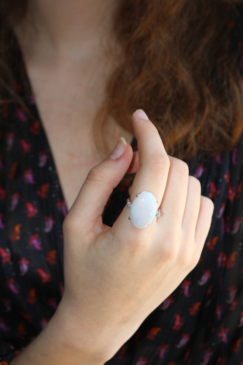 Australian White Opal Ring-photo-7