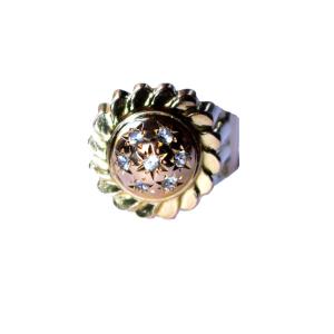 Yellow Gold Retro Dome Ring