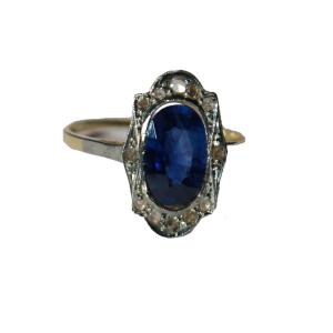 Belle Epoque Ring Unheated Natural Sapphire