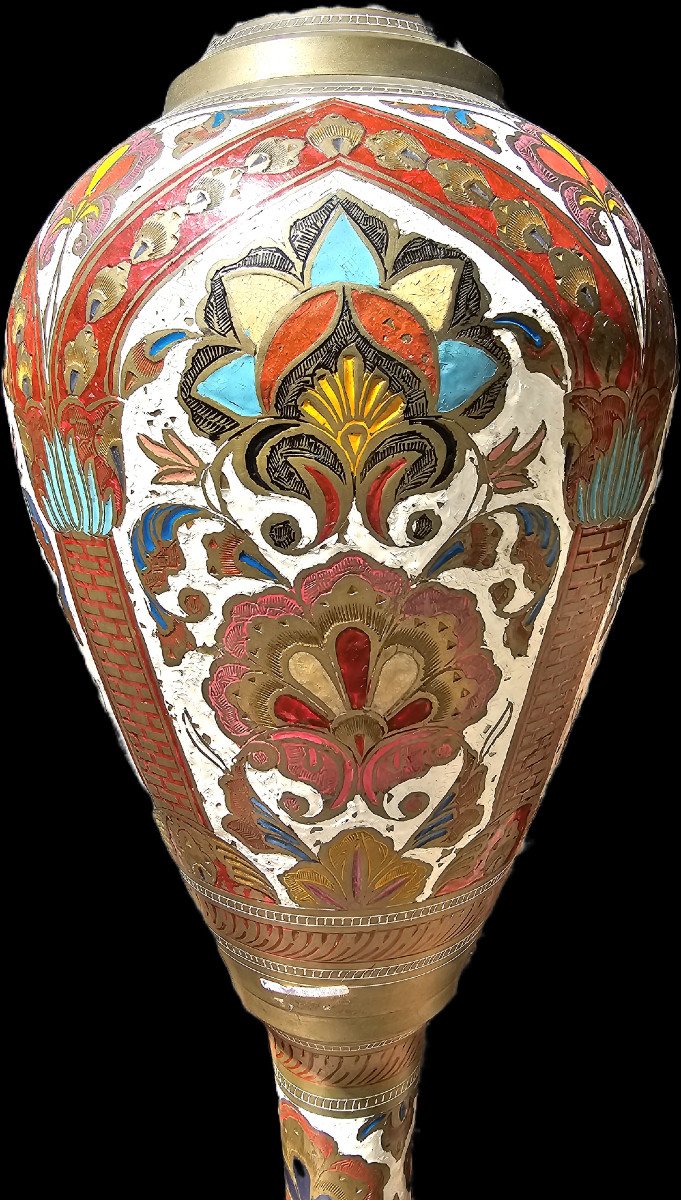 Paire de vases émaillés-photo-2