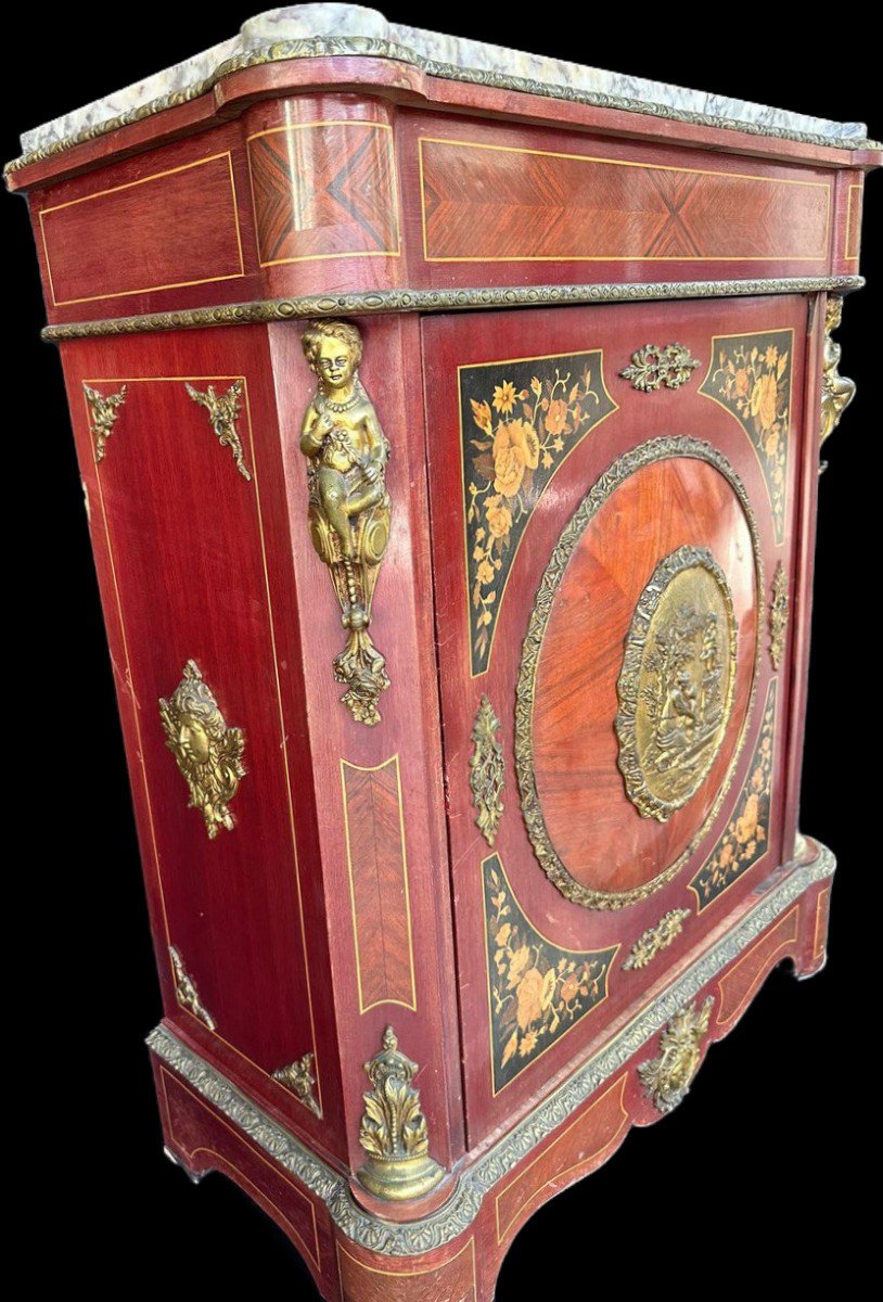 Pair Of Napoleon III Cabinets In Boulle Marquetry-photo-3