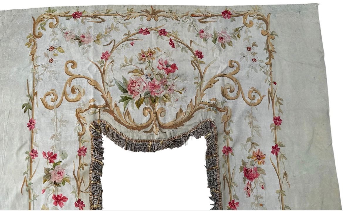 Magnifique  Paire De Cantonnière Aubusson XIX Siècle -photo-3