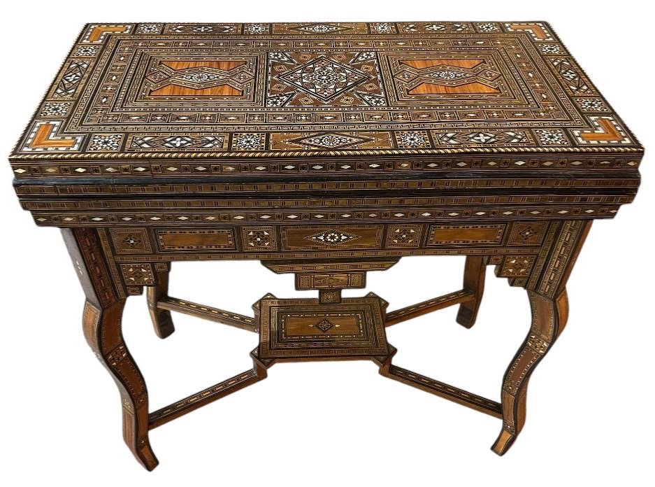 Syrian Marquetry Games Table -photo-2