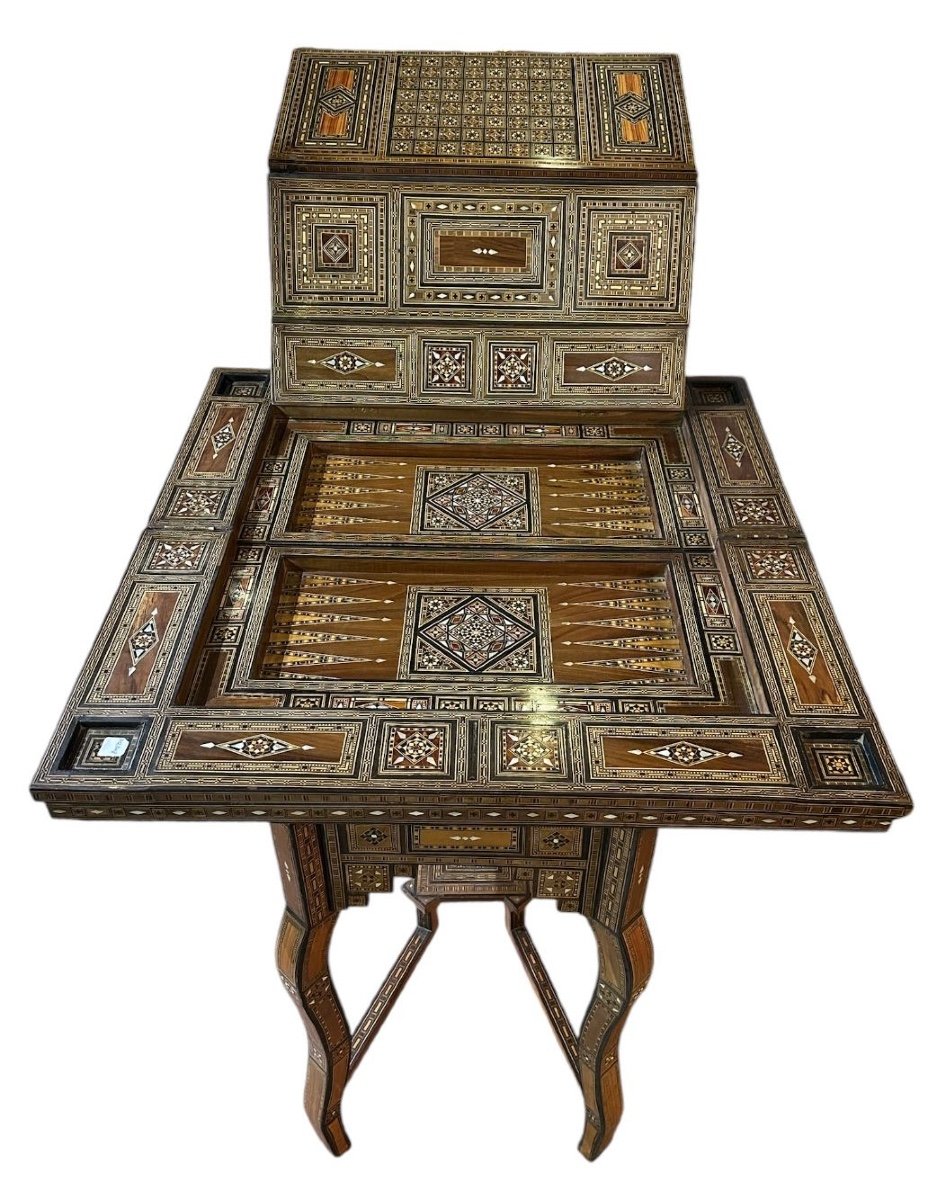 Syrian Marquetry Games Table 