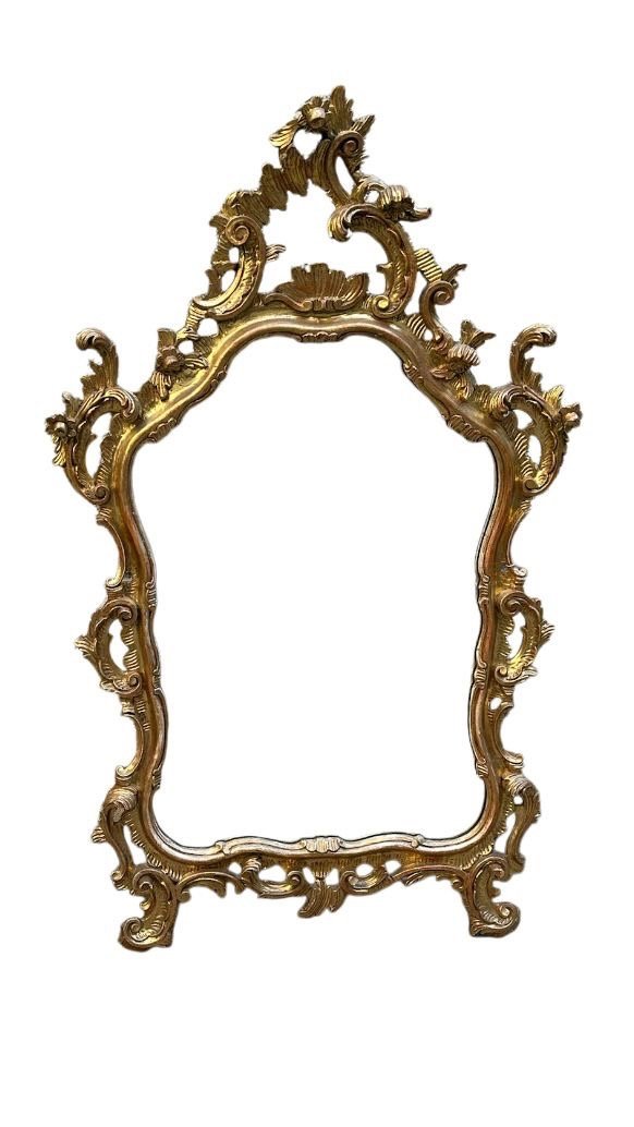 Richly Carved Gilded Wood Mirror 19th Century -photo-4