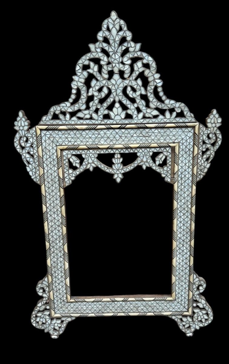 Mother Of Pearl Inlaid Mirror Frame.