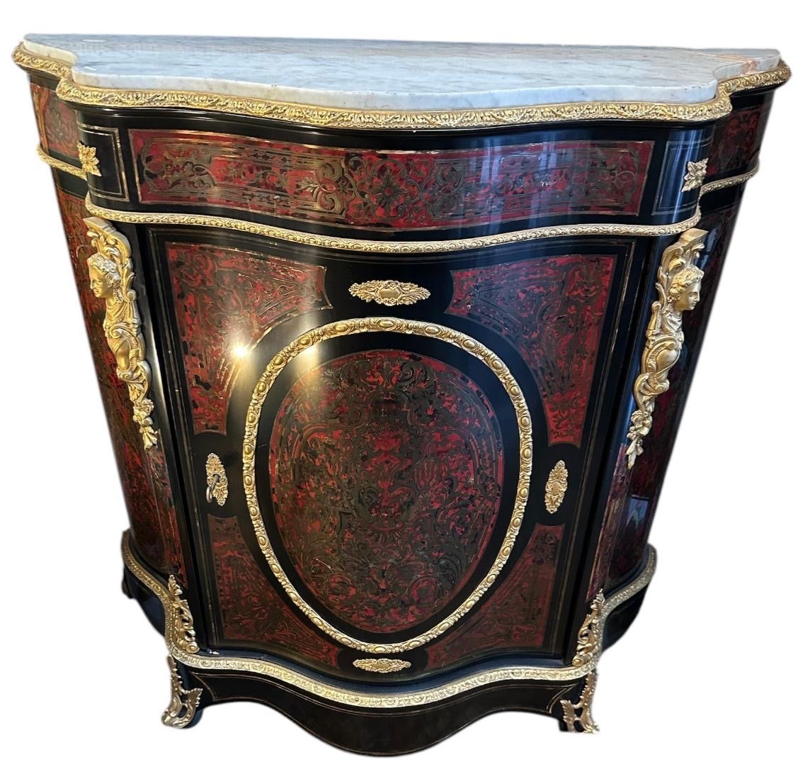 Boulle Marquetry Sideboard From The Napoleon III Period -photo-3