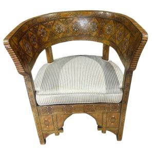 Fauteuils Syrien Style Anglais En Marqueterie 