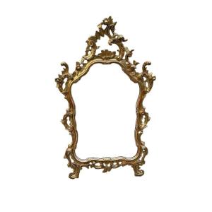 Richly Carved Gilded Wood Mirror 19th Century 