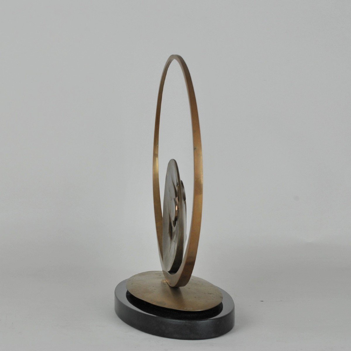 Carmello Cappello, Sculpture En Bronze Sur Socle, XXème Siècle-photo-4