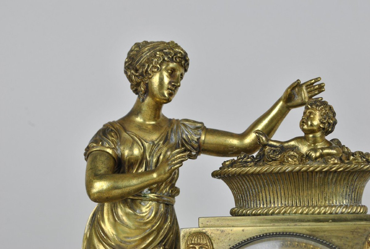 The Birth Of The King Of Rome, Bronze Clock, XIXth Century-photo-3
