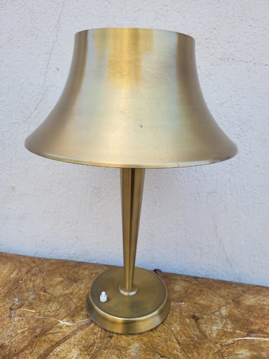 J Perzel, Brass Table Lamp, 20th Century-photo-3