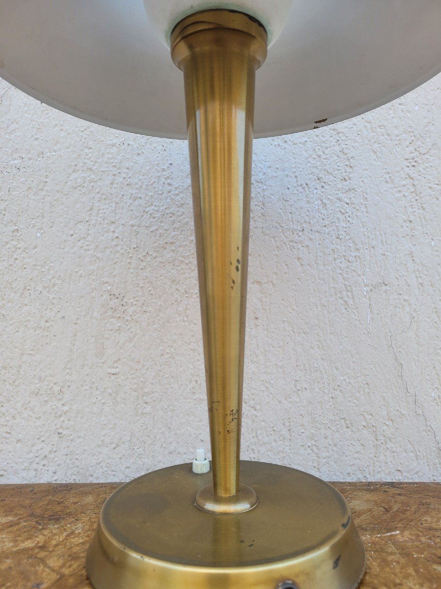 J Perzel, Brass Table Lamp, 20th Century-photo-4