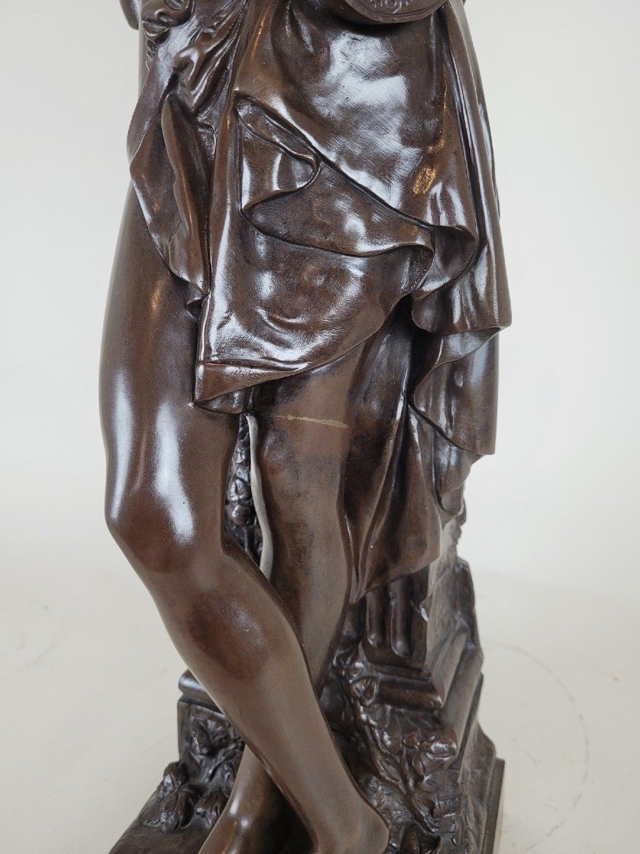 Carrier-belleuse, Cigale, Large Signed Bronze, 19th Century-photo-2