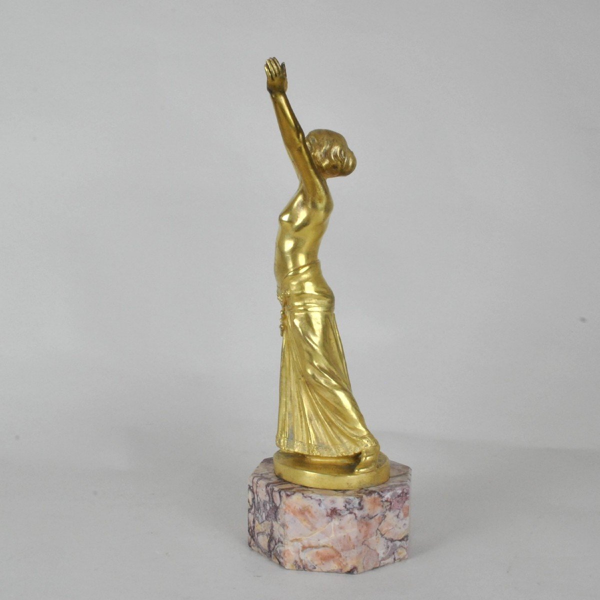 Muller, Priestess, Gilt Bronze Signed, Late 19th Century Early 20th Century-photo-2