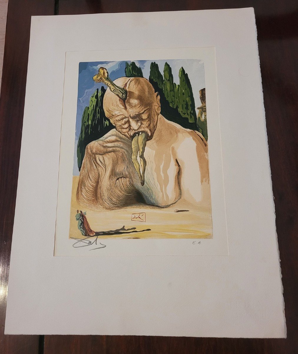 "a Devil Logician", Lithograph, Dali, 20th Century-photo-1