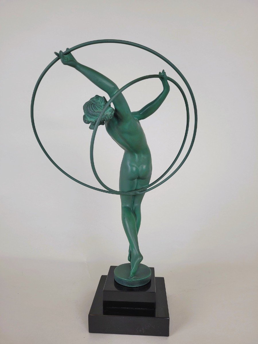 Illusion, Fayral And Max Le Verrier, Signed Sculpture, Art Deco, 20th Century-photo-3