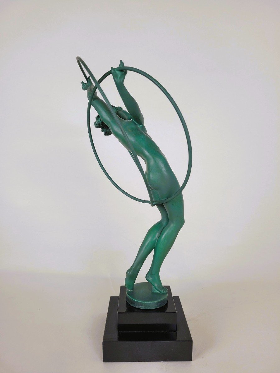 Illusion, Fayral And Max Le Verrier, Signed Sculpture, Art Deco, 20th Century-photo-4