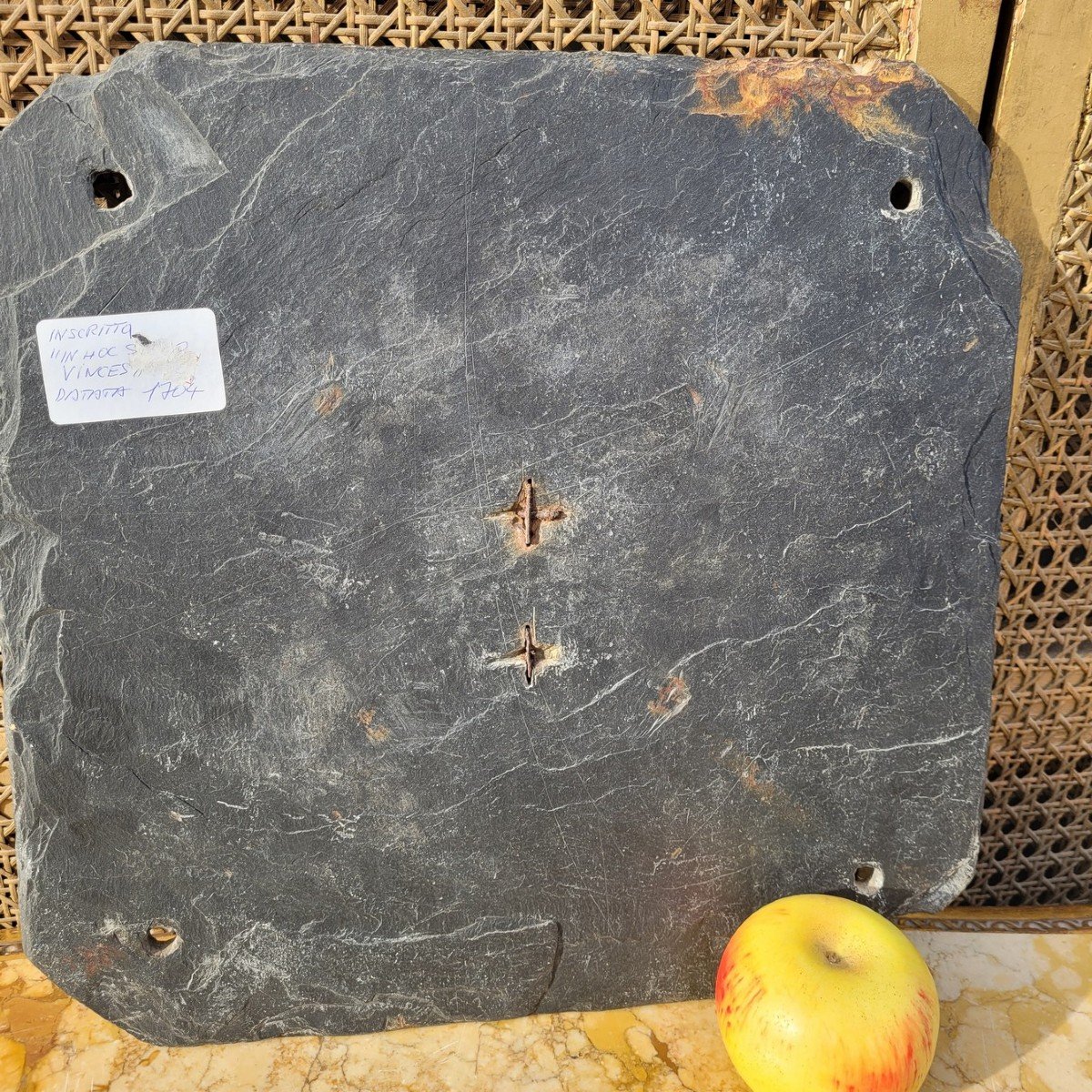 Slate Sundial, Decorated And Dated 1704-photo-8