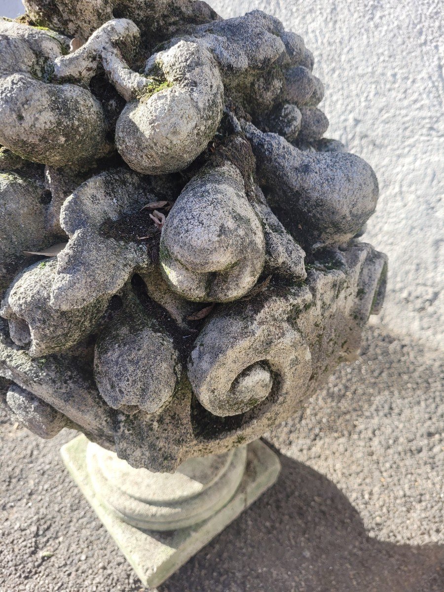 Fruit Bowls, Stone Garden Vases, Early 20th Century-photo-4