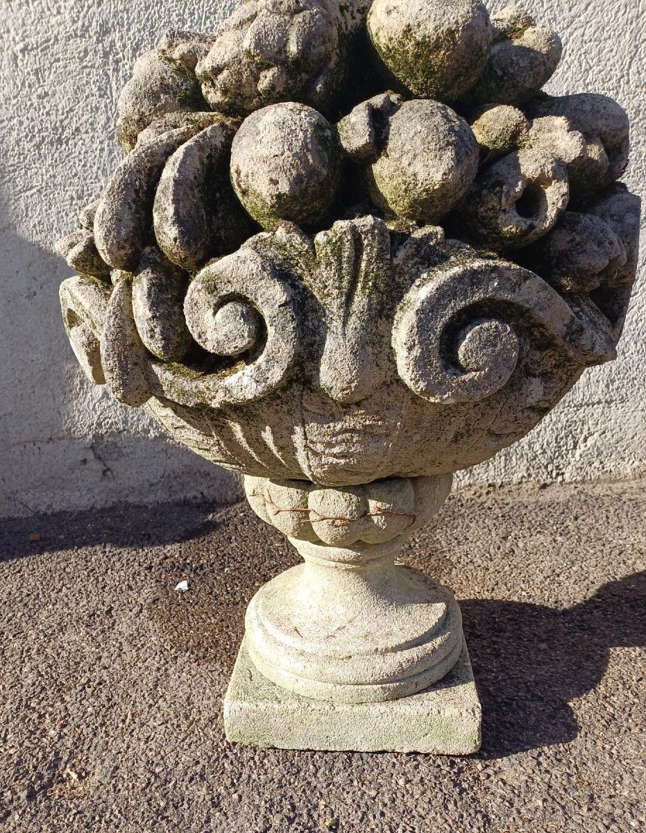 Fruit Bowls, Stone Garden Vases, Early 20th Century-photo-8