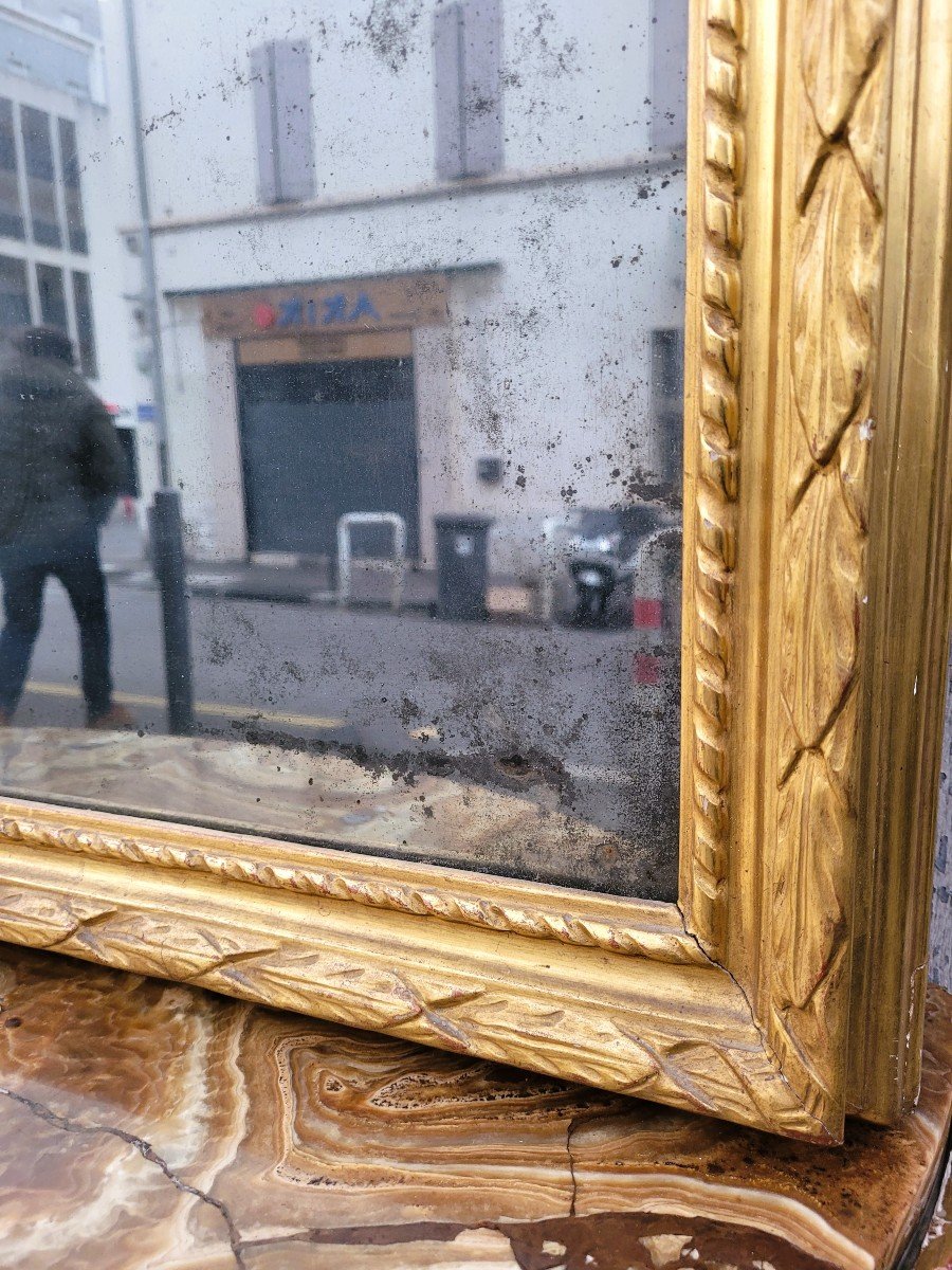 Console + Miroir En Bois Doré, Italie XVIIIème Siècle-photo-5