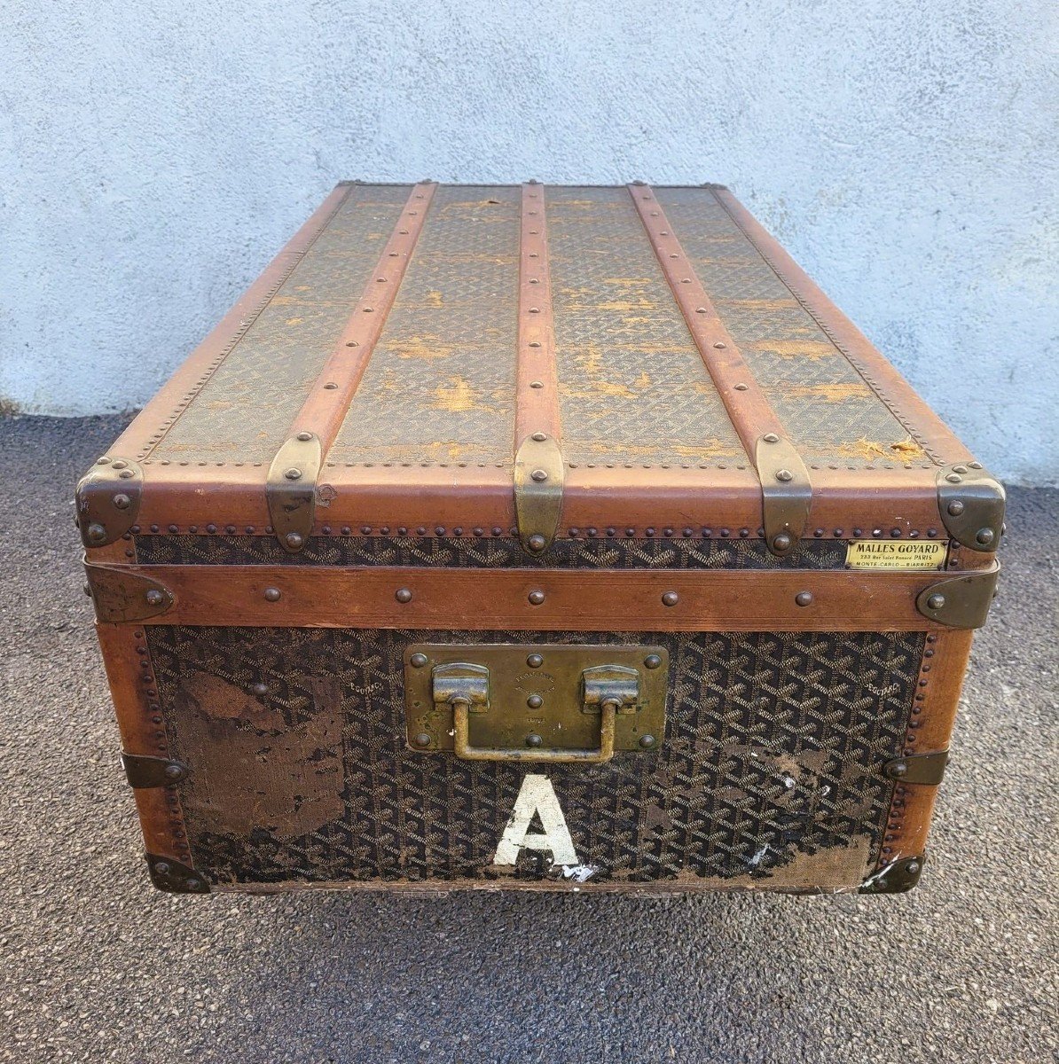 Goyard Cabin Trunk, Early 20th Century-photo-6