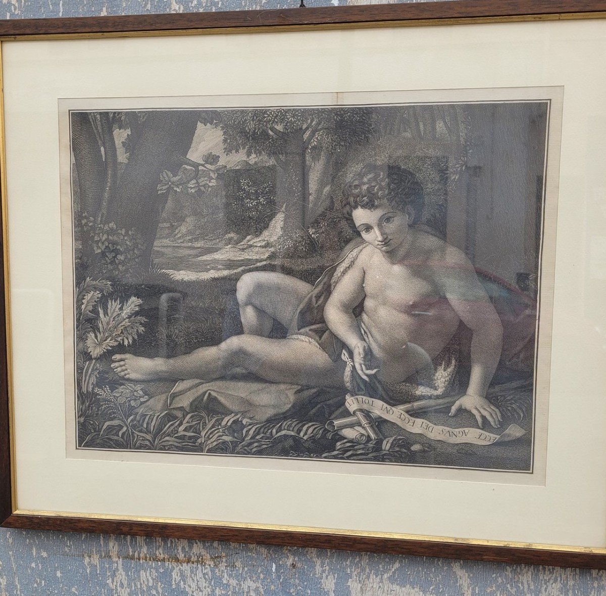 John The Baptist, Framed Engraving, 19th Century-photo-6