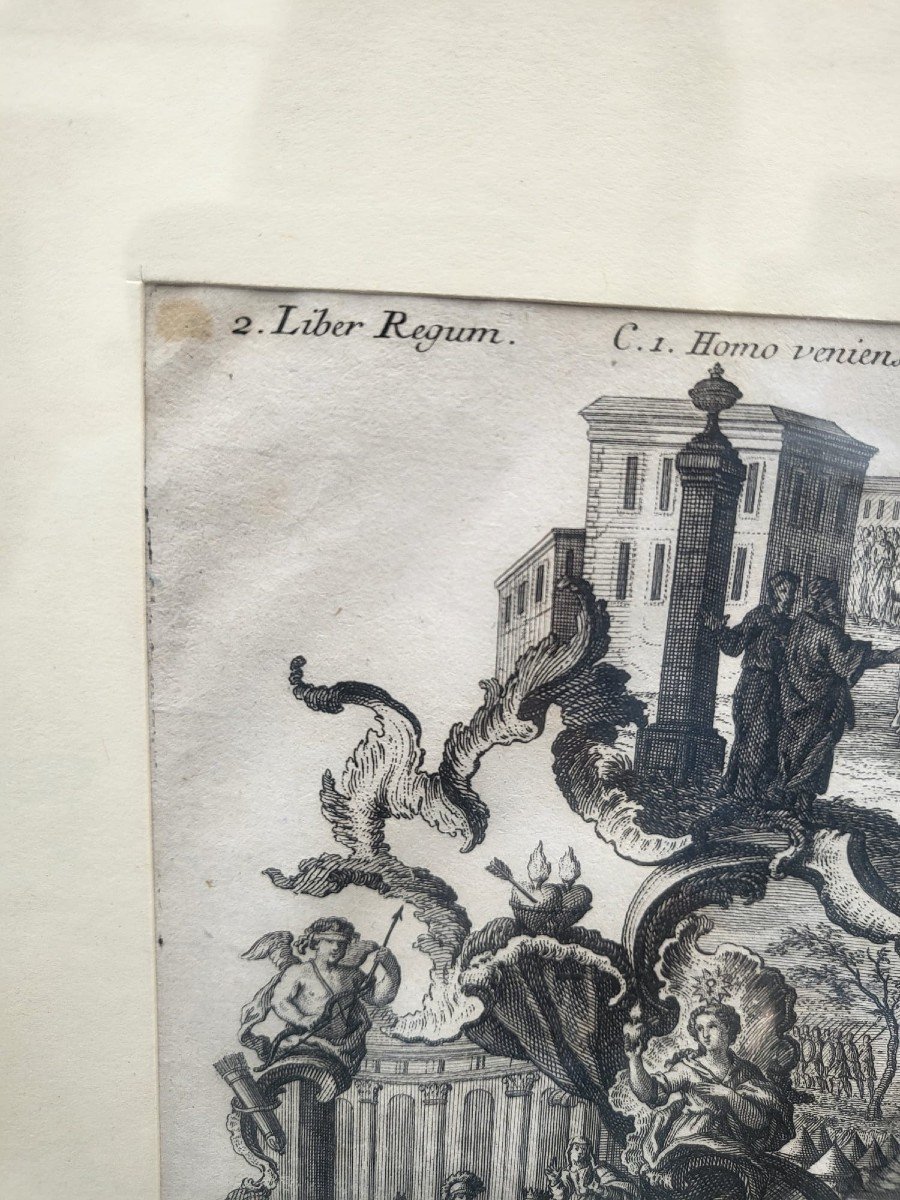 Klauber, Livres De Samuel/ Livres Des Rois, 6 Gravures Encadrées, XVIII/xixème Siècle-photo-6