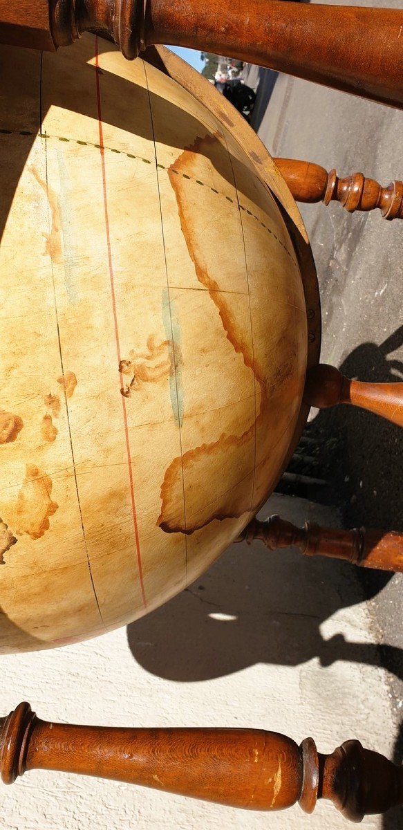 Library Terrestrial Globe On Stand, Late 19th Early 20th Century-photo-4