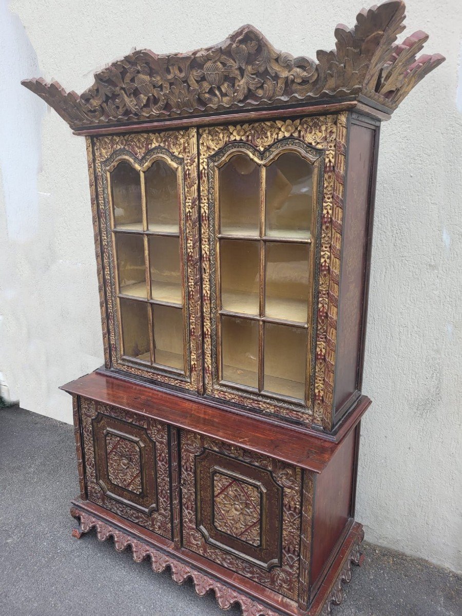 Asian Carved Wooden Furniture, Late 19th Early 20th Century-photo-3