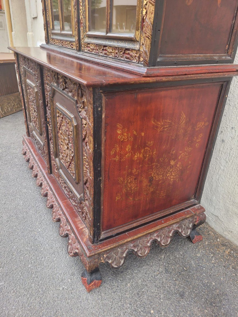 Asian Carved Wooden Furniture, Late 19th Early 20th Century-photo-3