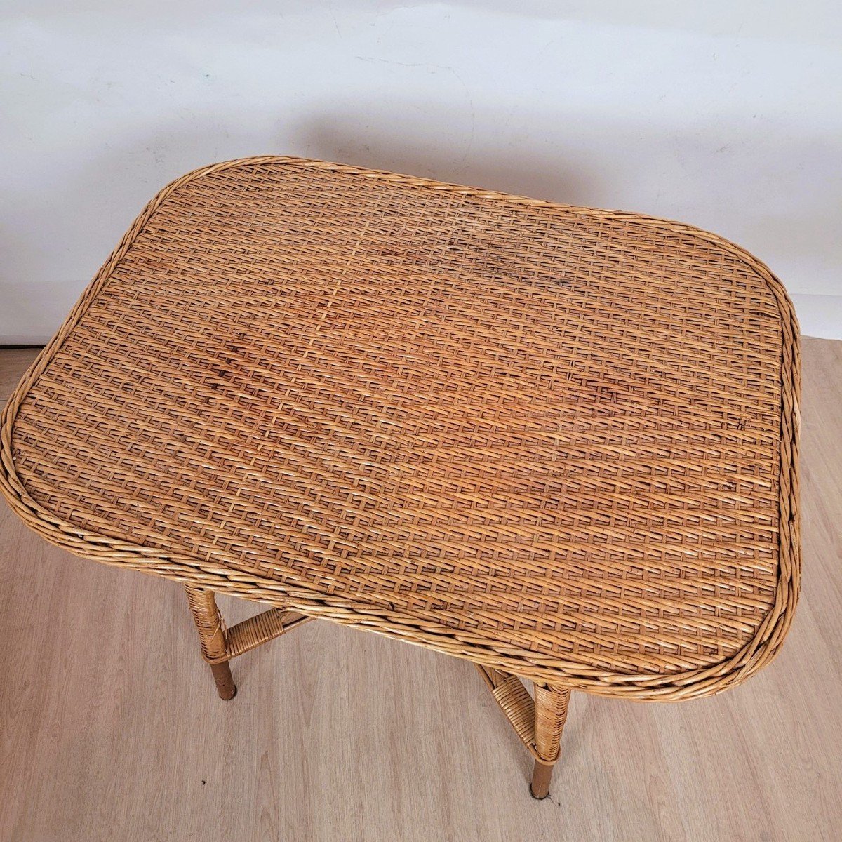 Mid 20th Century 9 Piece Rattan Living Room Set-photo-4