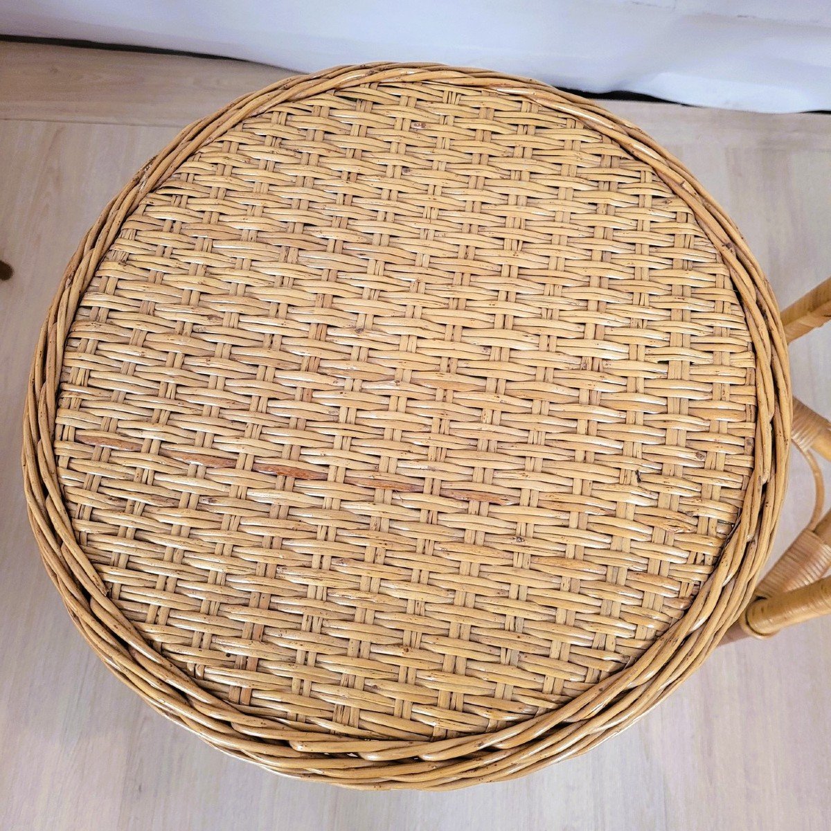 Mid 20th Century 9 Piece Rattan Living Room Set-photo-6