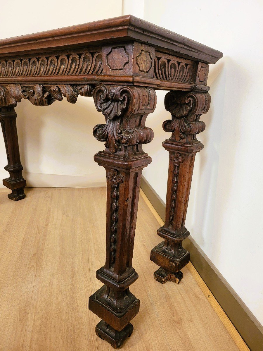 Pair Of Walnut Consoles, 17th/18th Century-photo-4