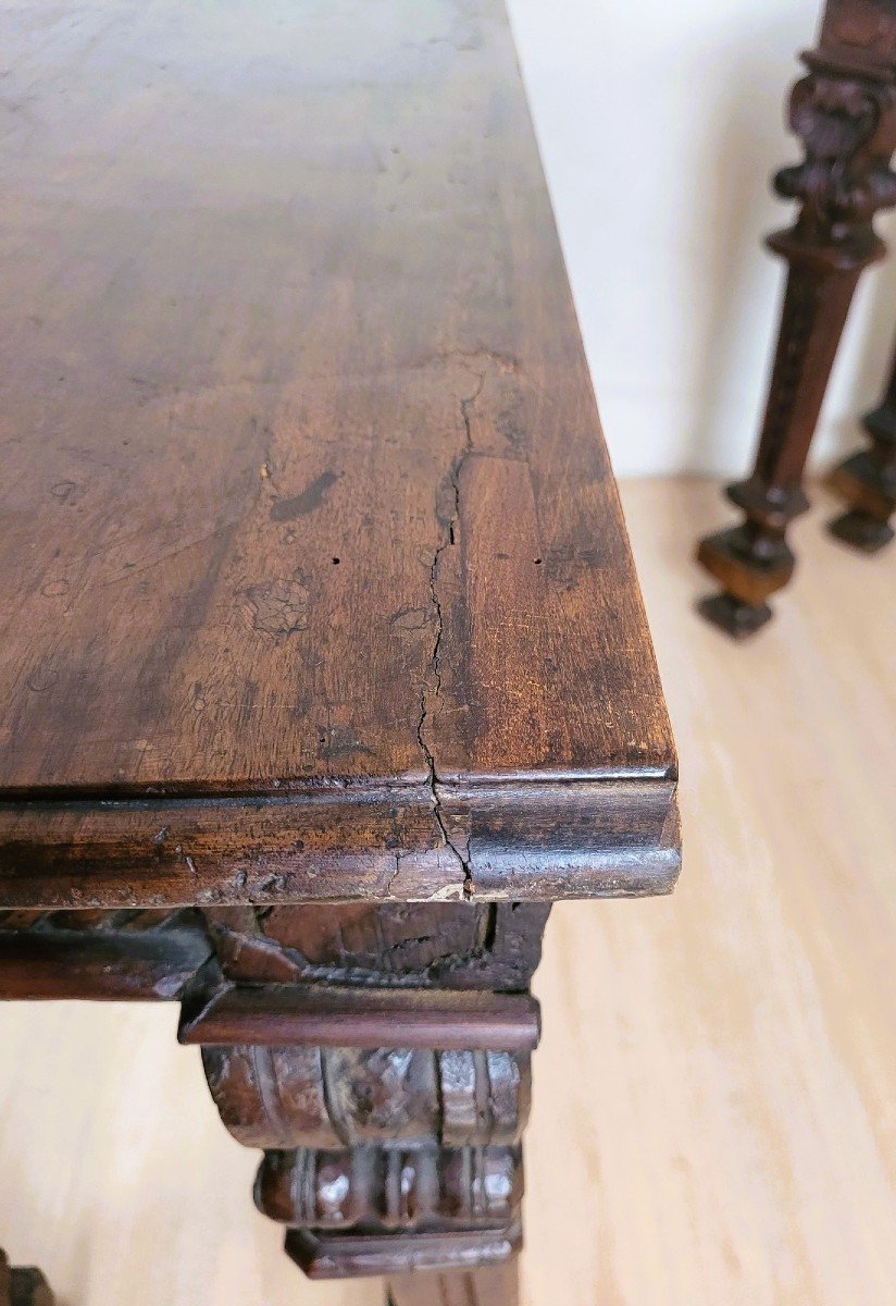 Pair Of Walnut Consoles, 17th/18th Century-photo-7