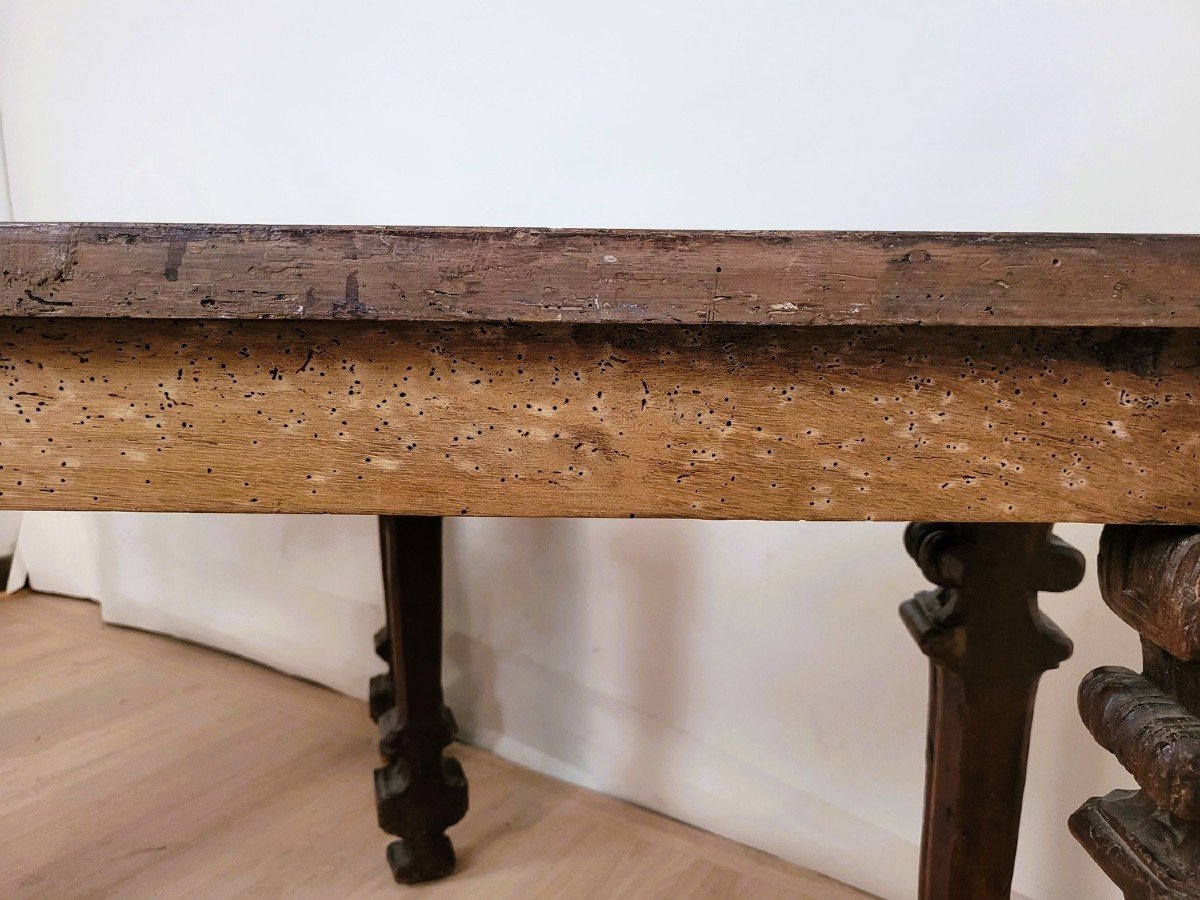 Pair Of Walnut Consoles, 17th/18th Century-photo-8