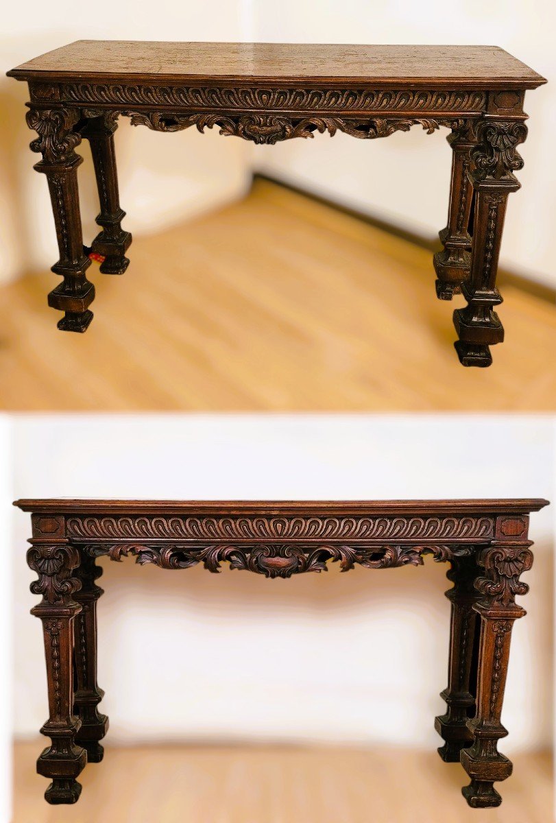 Pair Of Walnut Consoles, 17th/18th Century